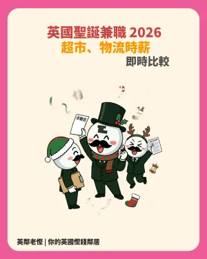 英國聖誕兼職 2026 全攻略：超市零售時薪、熱門工種及申請方法